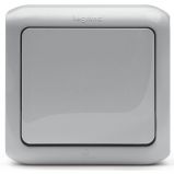 Legrand Quteo Сер Выключатель 1-клавишный IP44 10А (782330)