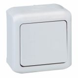 Legrand Quteo Сер Кнопка 1-клавишная IP44 6А (782335)