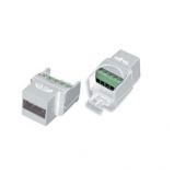 Hyperline KJ1-USB-A2-SCRW-WH
