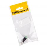 Разъем питание на кабель, штекер 2,1х5,5x10мм с клеммной колодкой, (1шт) (пакет) PROconnect (14-0314-4-7)